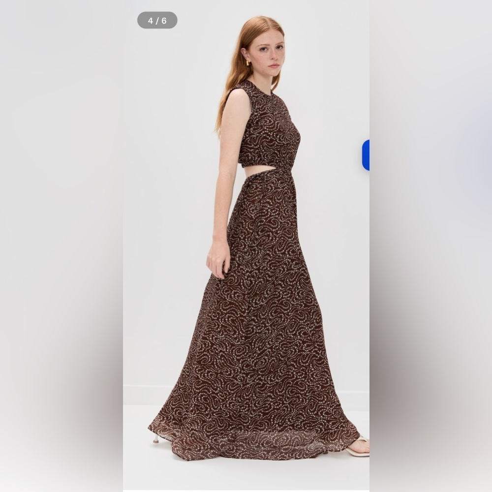 rag & bone Brianna Elegant Brown Swirl Maxi Skirt